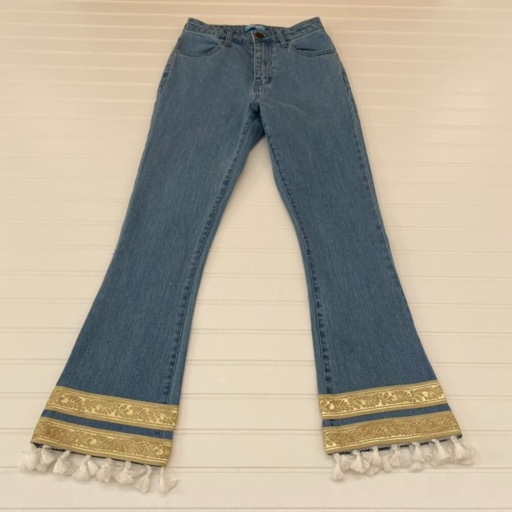 Show Me Your MuMu High Rise Tassel Jeans Womens 24